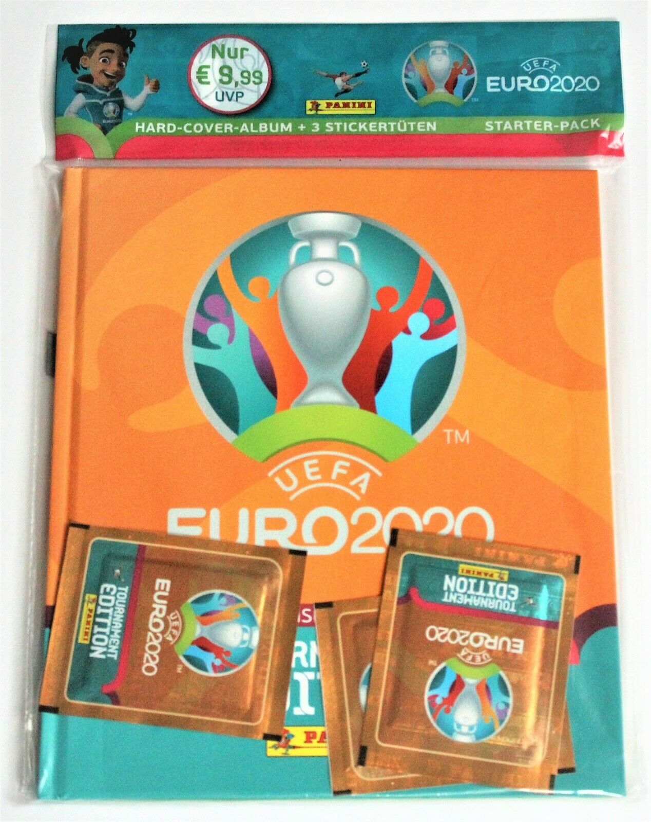 Panini Euro 2020 Tournament Edition Hardcover Album + 3 Packs Of Stickers New