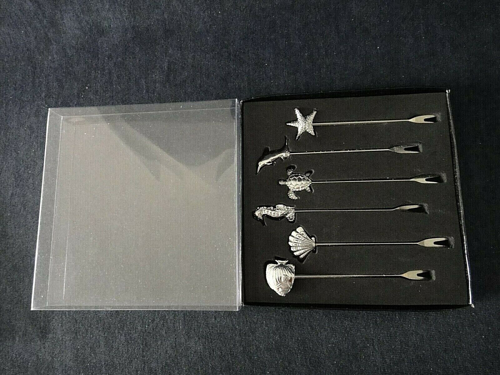 Cocktail Fork Set Of 6 Sea Creatures
