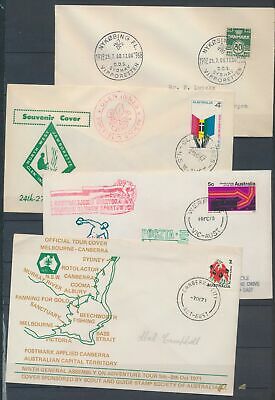 Xc83064 World 1968 -1971 Camp Jamboree Scouting Souvenir Covers Used