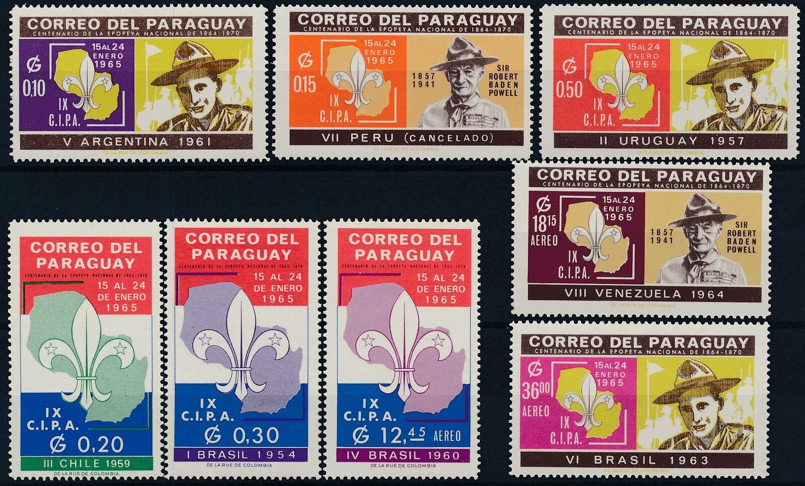 [p5642] Paraguay 1965 Scouting Good Set Of Stamps Very Fine Mnh