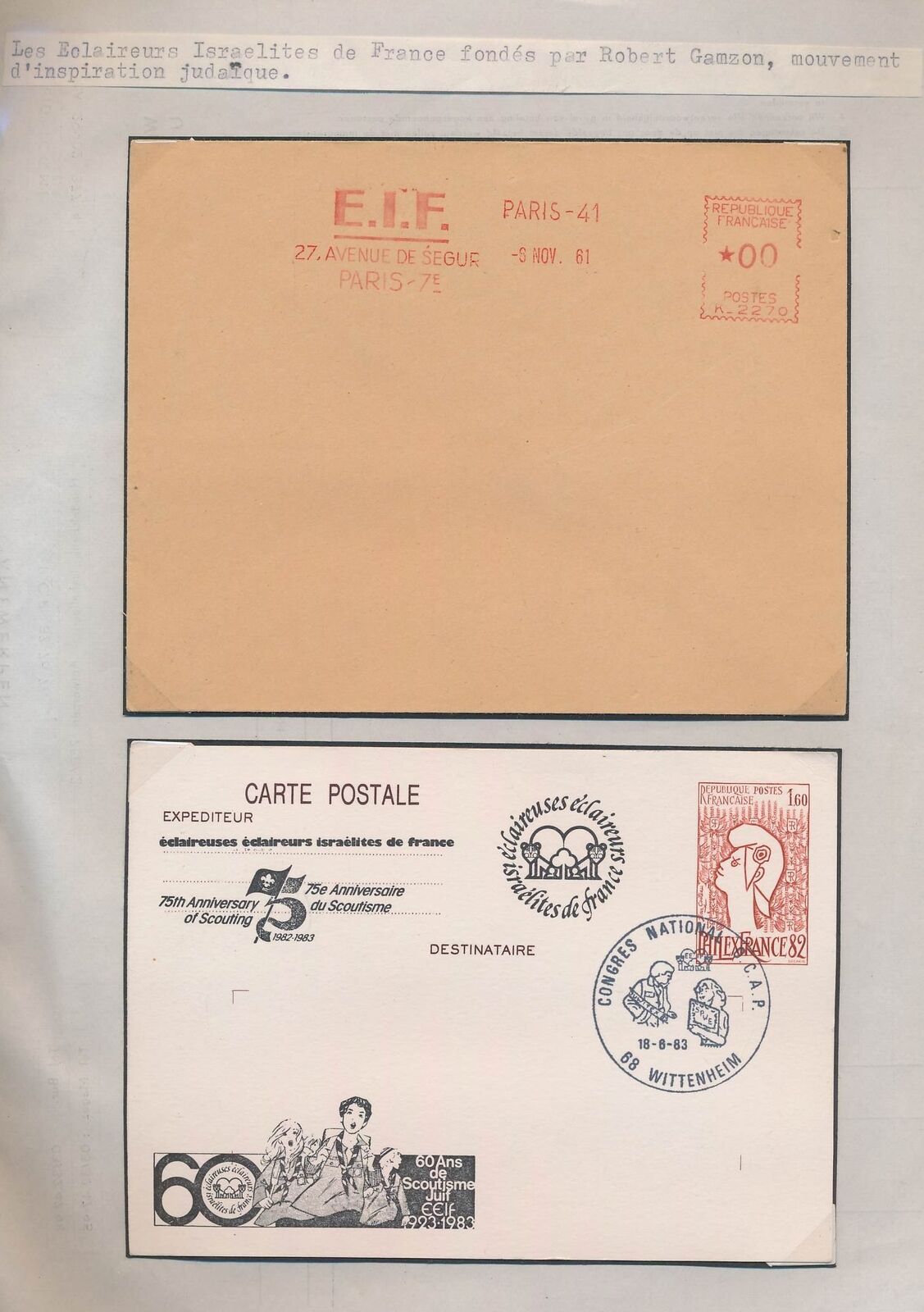 Xc83834 France 1961 -1983 Anniversary Scouting Covers Used