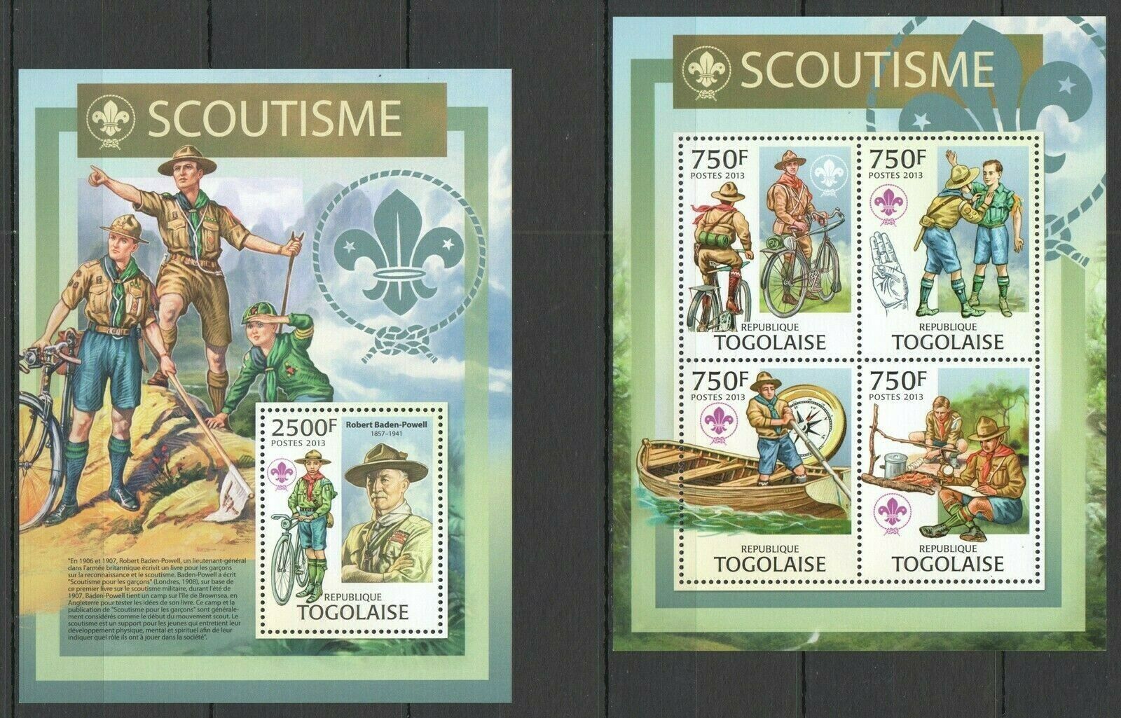 Tg718 Sale Togo Scouting Boy Scouts Robert Baden-powell Scoutisme Kb+bl Mnh